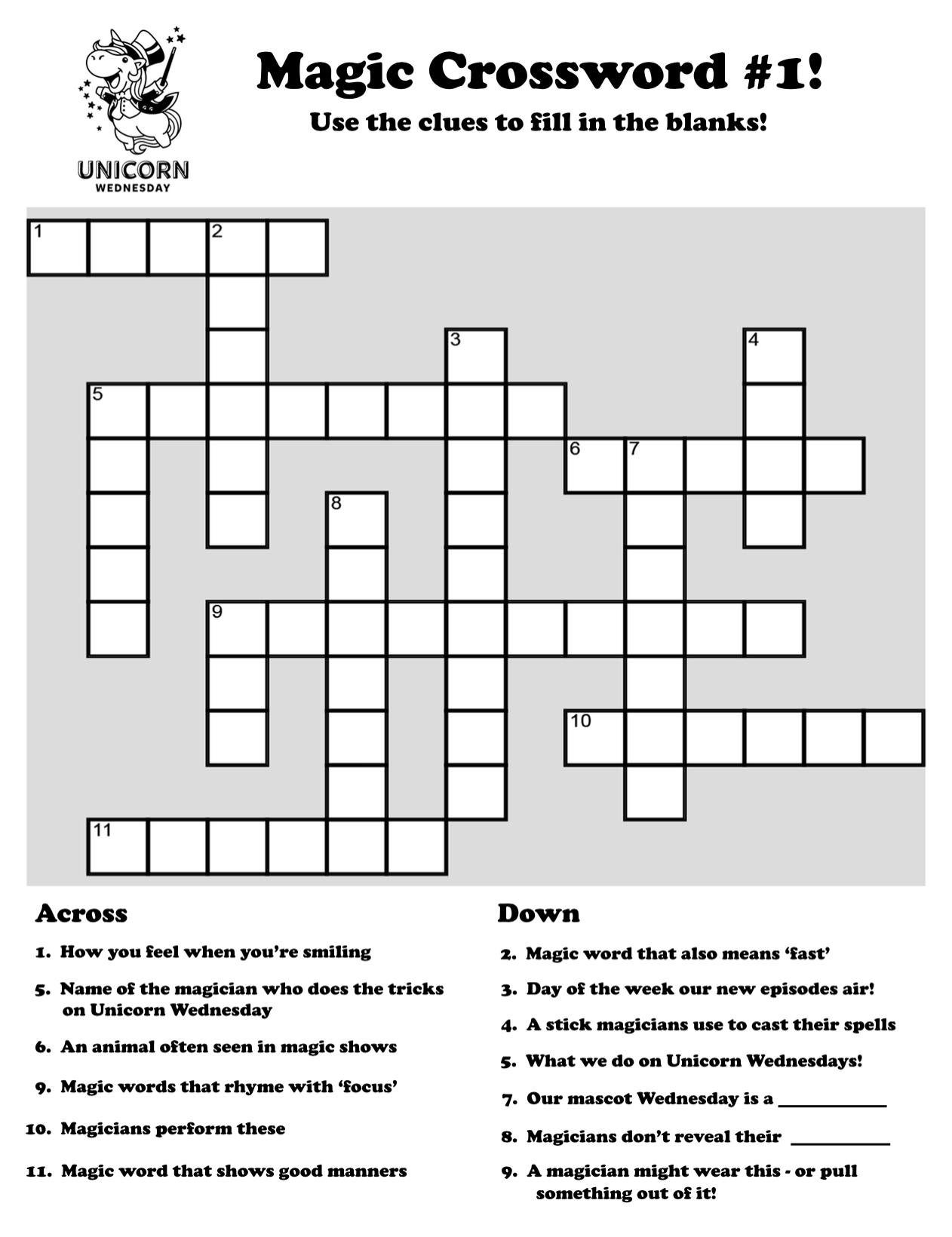 Magic Crossword #1!